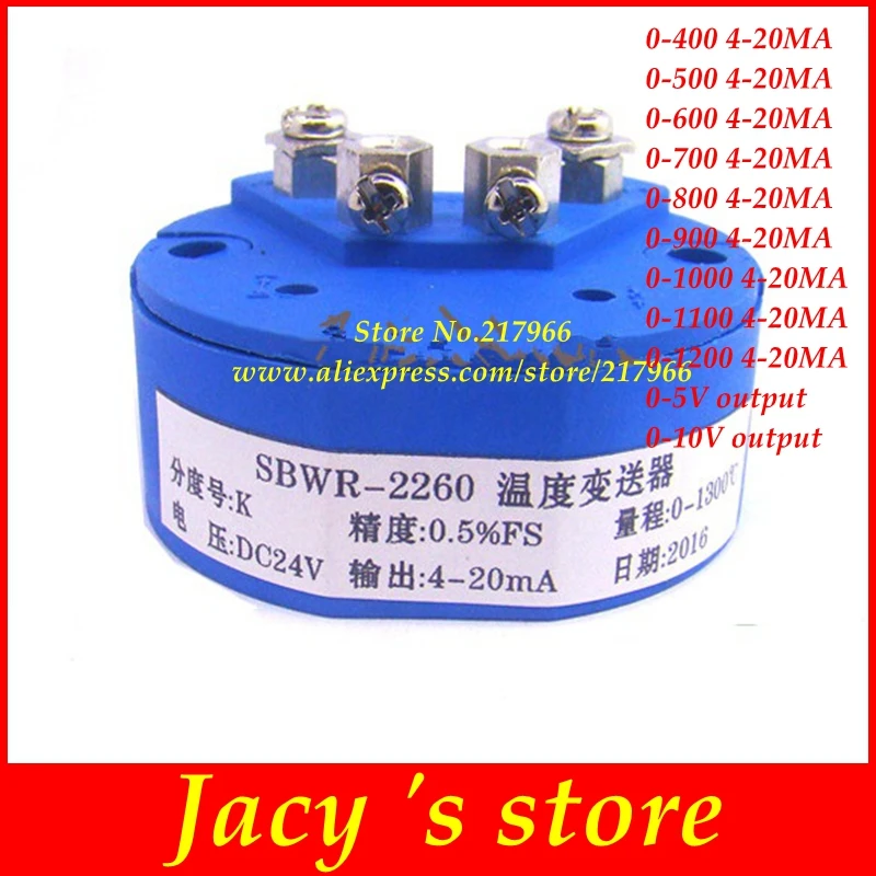 

K type temperature transmitter 4-20MA module Thermocouple output transmitter SBWR-2260 sensor 0-5V 0-10V output