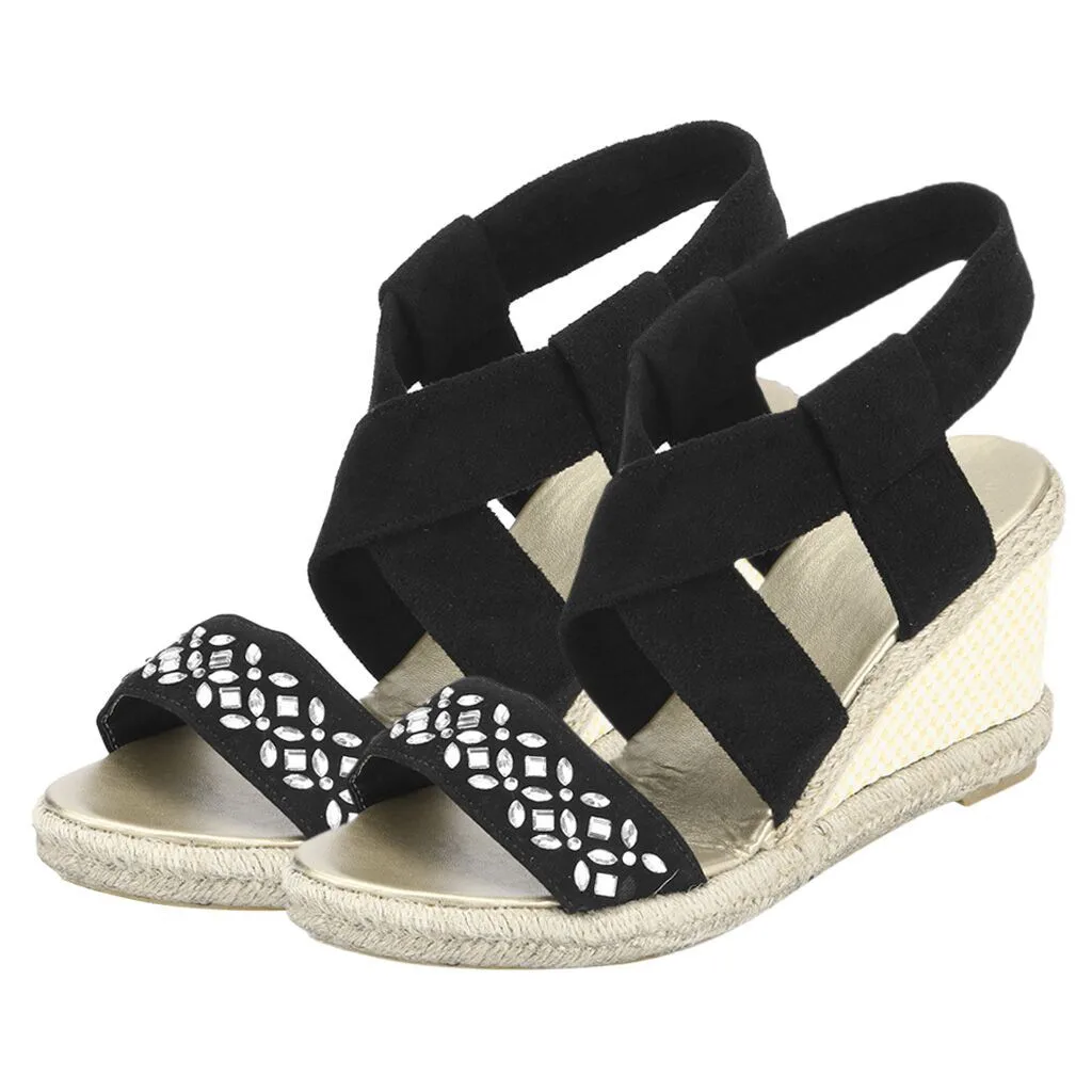 

Women's Wedges Sandals For Women High Heels Buckle Ankle Strap Sandals Summer Shoes Chaussures Femme Platform Sandals Plus Size