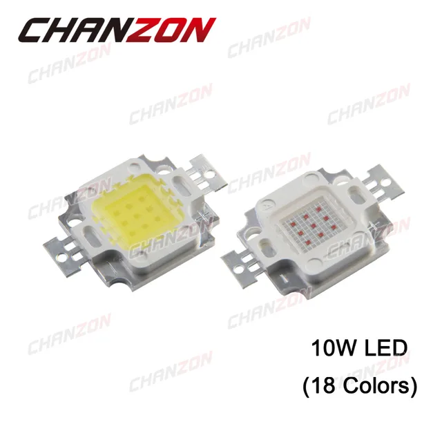 CHANZON Высокой Мощности ПРИВЕЛО Чип 10 Вт LED 10 Вт Природных Прохладный Теплый белый Красный Синий Зеленый УФ ИК Полный Спектр Светать Интегрированный Лампы