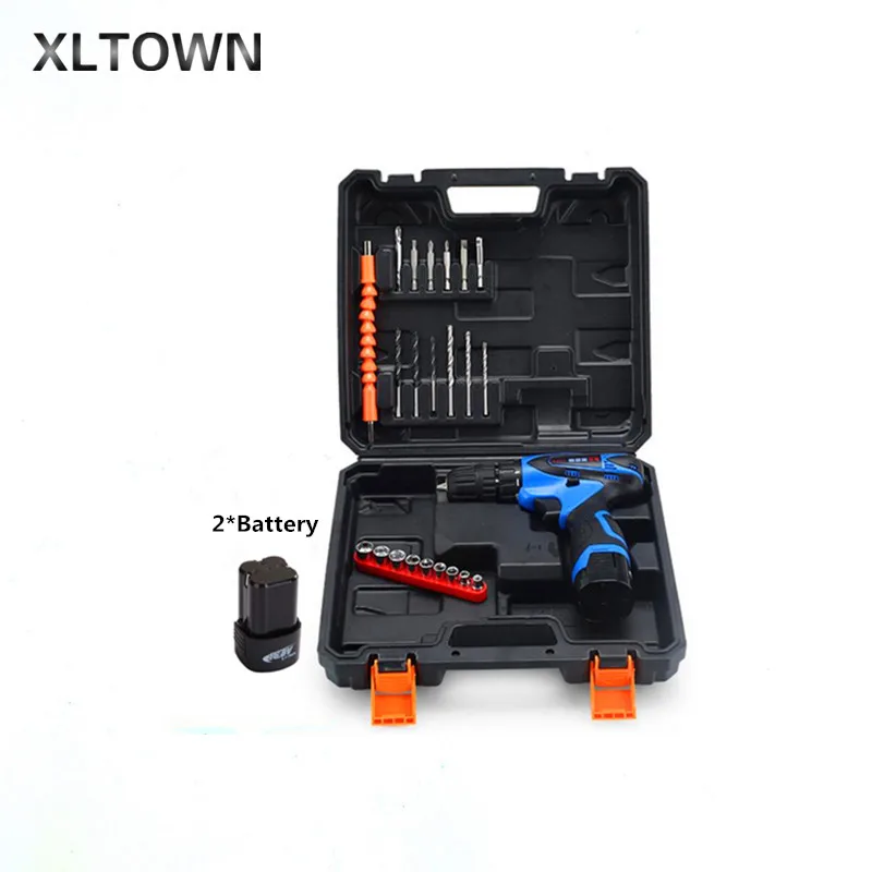 

Xltwon16.8V Positive and Negative Adjust Rechargeable Lithium Battery Multi-function electric screwdriver tool with two battery