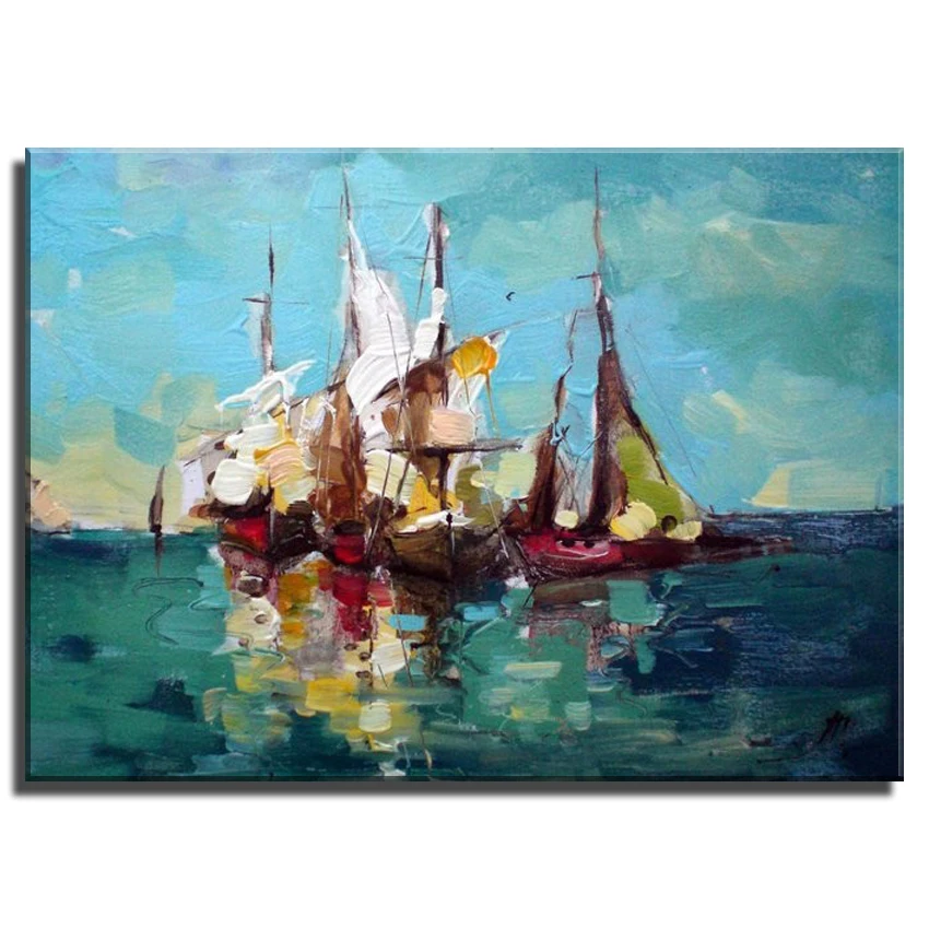 Günstig Hand bemalte Leinwand Malerei Wand Kunst Abstrakte Landschaft Ölgemälde Hause Decoeation Künstler Gemalt Wohnzimmer Wand Keine Rahmen