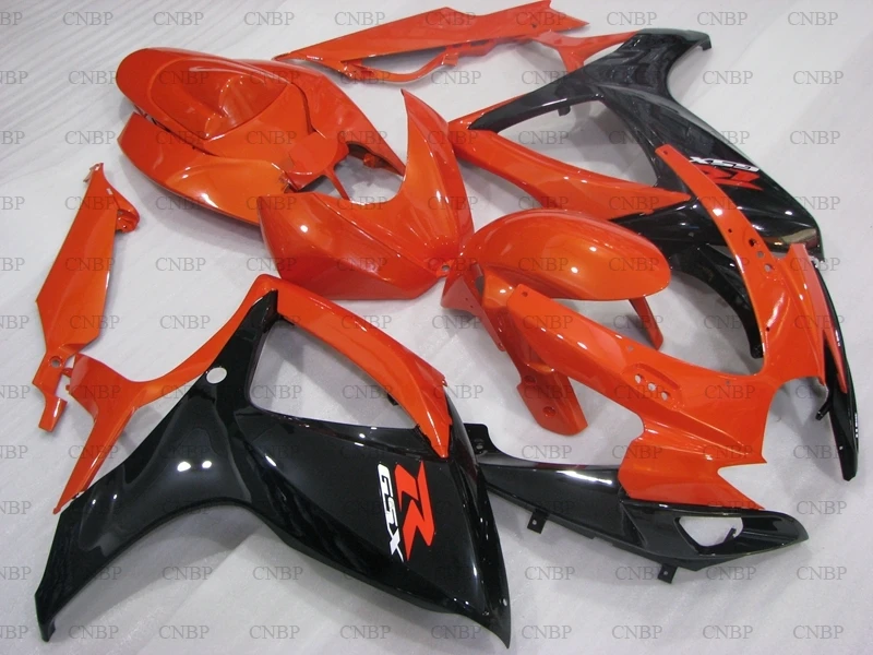 

GSXR600 06 Motorcycle Fairing GSXR600 2006 - 2007 K6 Orange Black Body Kits GSXR750 06 Abs Fairing