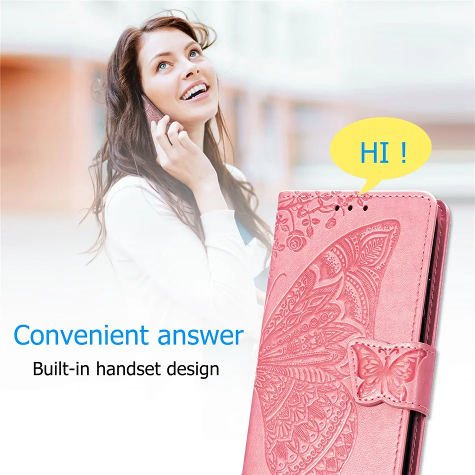 Кожаный чехол-бумажник с откидной крышкой для samsung Galaxy S8 S9 Plus S7 Edge, чехлы с бабочкой для телефона samsung Note 9 Coque