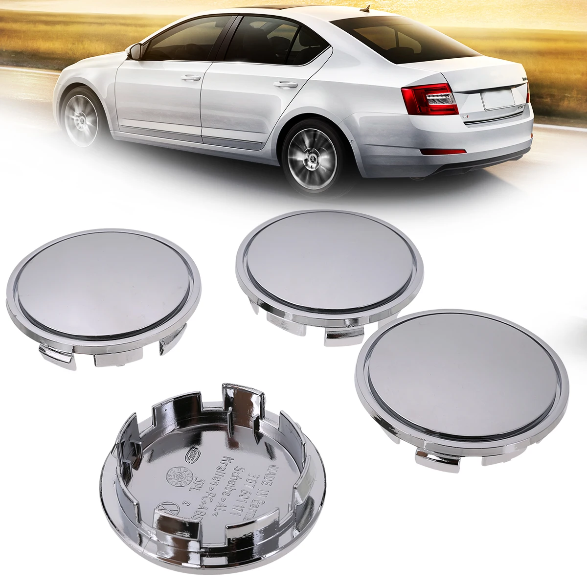 

Wheels Tires & Parts 4pcs 65mm Universal Plastic Car Wheel Center Hub Cap Cover Silver No Logo Mayitr