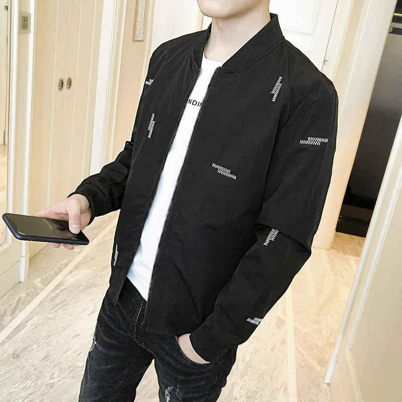 

2019 Men's Clothing Bomber Zipper Jacket New Fashion Brand Male Baseball Casual Streetwear Hip Hop Slim Pilot Mens Jackets Coats