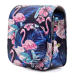 Горячая Фламинго Instax чехол сумка для Fujifilm Instax Mini 8/8+ 9 Instax PU сумка для камеры чехол с плечевым ремнем - Цвет: Flamingos 1