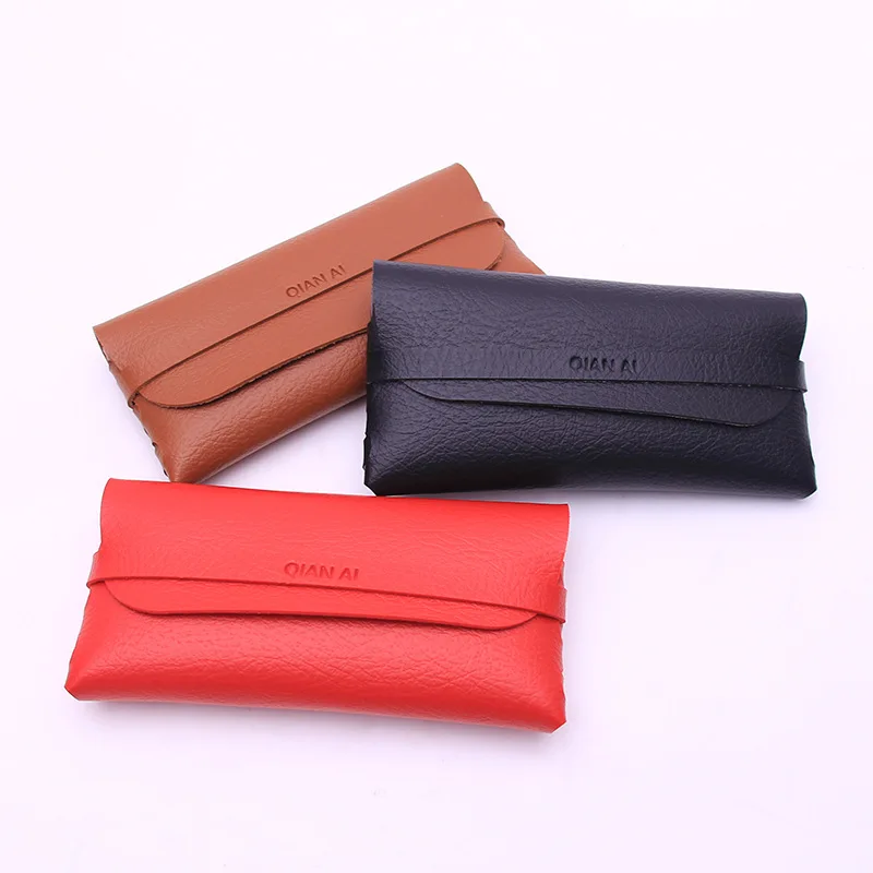 Eyeglasses Case Soft Waterproof Sunglasses Pouch Glasses PU Bag EyeWear