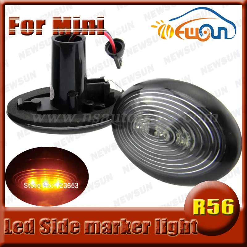 2X Newest LED Side Marker light ,Amber color Mini R56 led fender turn signals LED side markers