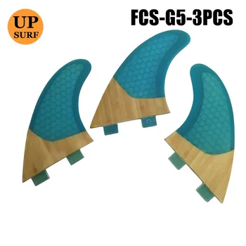 

FCS Surfboard Fins G5 Honeycomb Fin Bamboo Base Fins de Surf