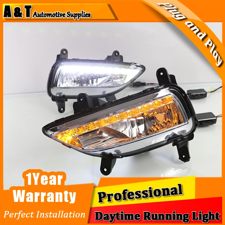 Car styling For Kia forte LED DRL For Kia forte led fog lamps daytime