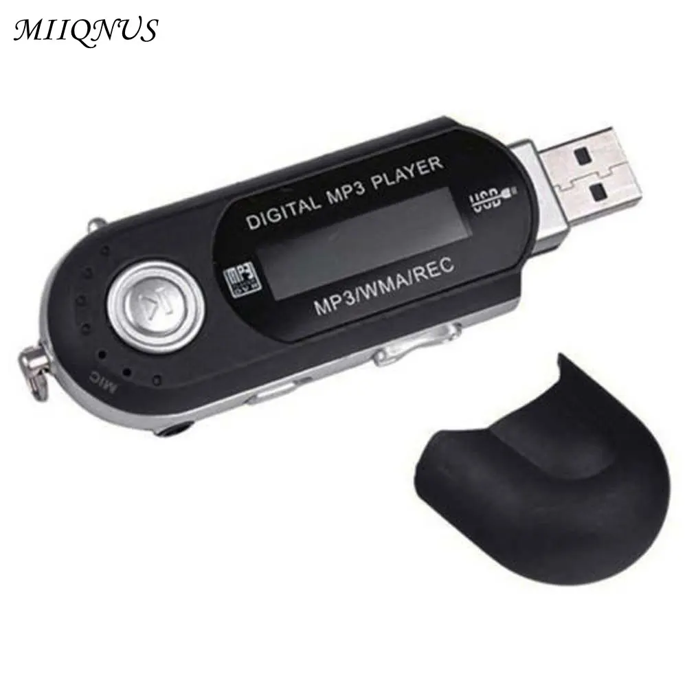 Портативный USB цифровой MP3 плеер поддержка ЖК экрана для 32 Гб tf карты и памяти fm