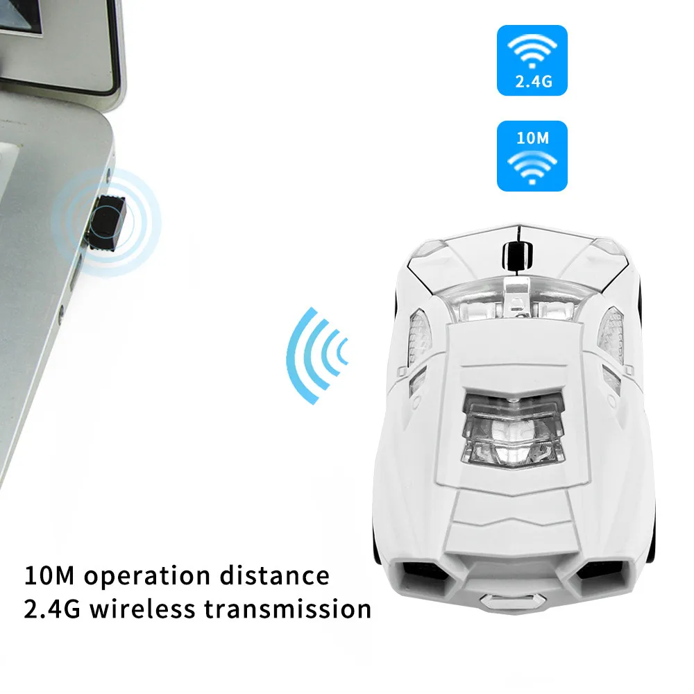 2,4 ГГц крутая Спортивная компьютерная мышь в форме автомобиля беспроводная usb‑мышь оптическая портативная 3D 1600 dpi/CPI для ПК ноутбука Компьютерная игровая мышь Мыши