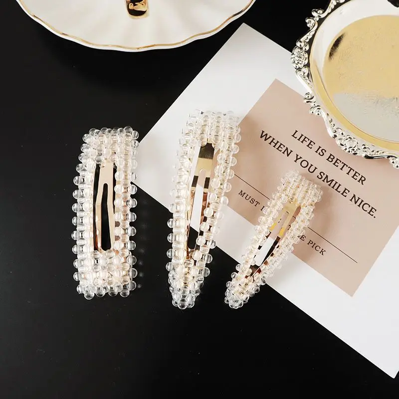 

1pcs Korea Fashion Crystal Hairpins Geometric Rectangle Water drop Hair clips Hair Styling Tools For Women Girls Dropshipping