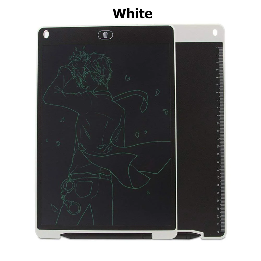IPUMYNO 283*185*5 мм 12 дюймов цифровой ЖК-планшет для рисования детский практический блокнот для письма графическая доска для практики доска для рисования 12'' - Цвет: White