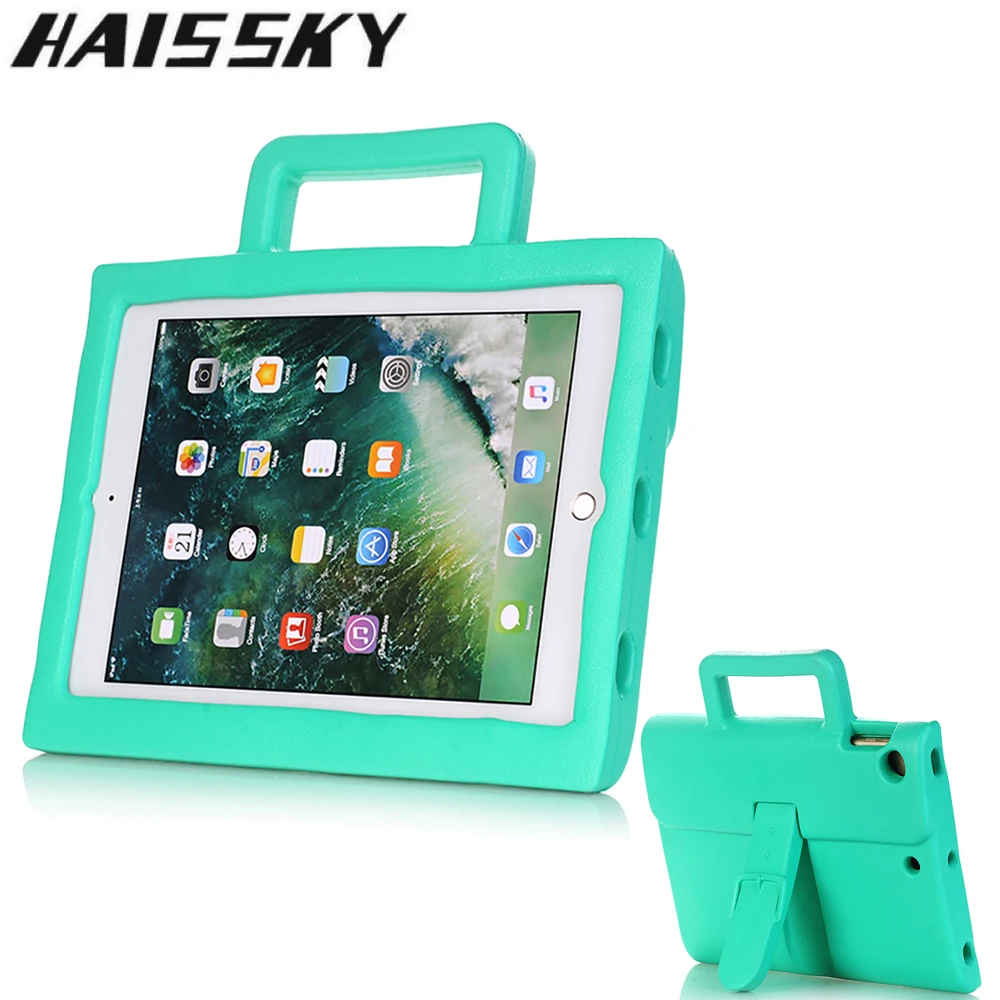 

Briefcase Case For iPad Air 2 iPad 5 6 Cover Cute Silicone Case For iPad Pro 9.7 Handle Stand Tablet Case For iPad 2018 9.7 2018