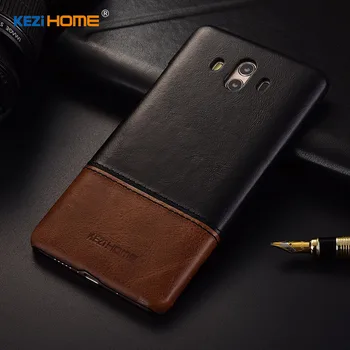

Kezihome Case for Huawei Mate10 cover Ultra Thin Genuine leather Hard PC Vintage cover cases for Mate10 luxury
