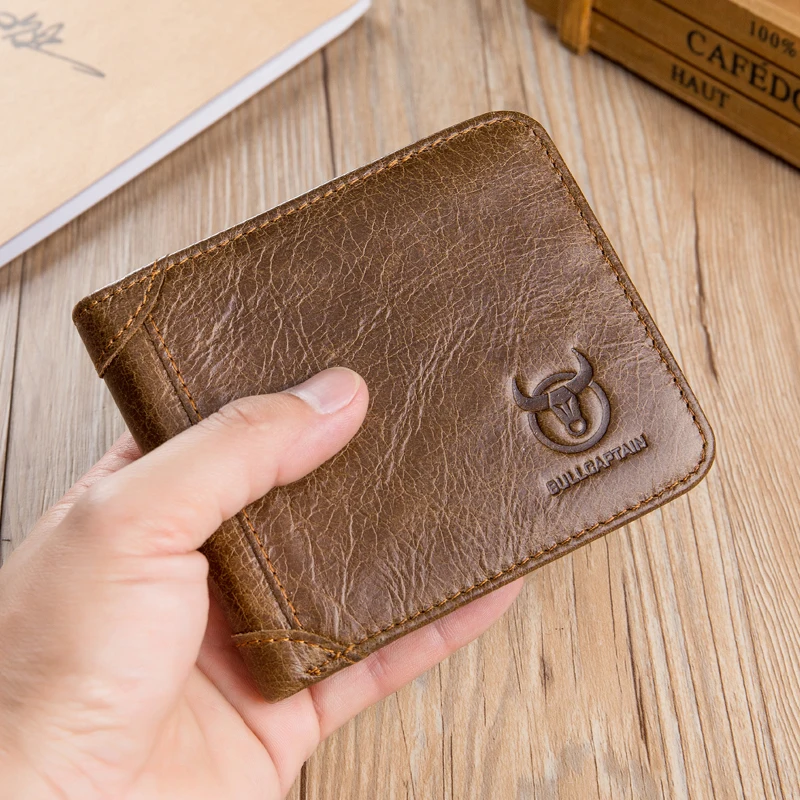 Bullcaptain Men Classic Trifold Wallet