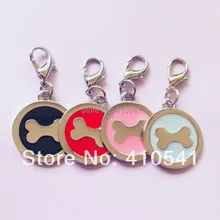 Горячая 25*25 мм в форме кости бирки цинкового сплава Pet бирка смешанные цвета Собака Именные Бирки 600 шт/партия Жетоны для питомцев