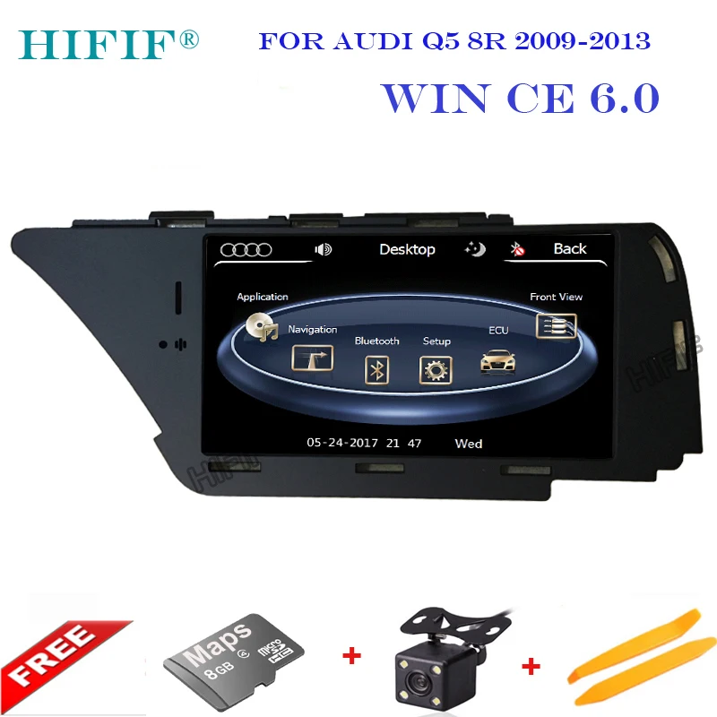 

Auto Multimedia Car DVD Player for Audi Q5 A4 A5 with GPS Navigation Radio TV BT USB SD AUX Map Audio Video Stereo Free maps