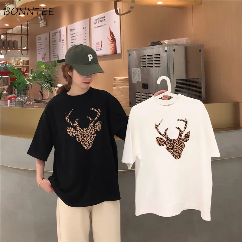 

T-shirts Women 2019 Summer Elegant O-Neck Ulzzang Simple Tee Womens All-match Harajuku Ladies Casual Short Sleeve T-shirt Korean