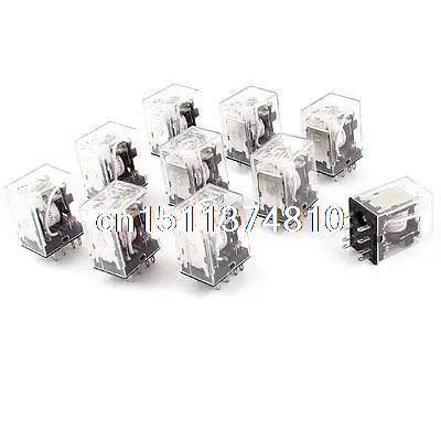 

HH52PL AC 380V Coil 8-Pin DPDT Red LED Indicator Light Power Relay 10 Pcs