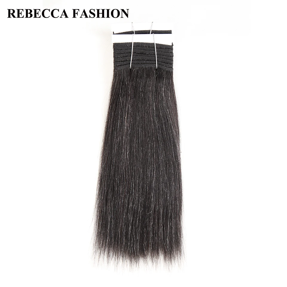 Brazilian Yaki Straight Human Hair Weave 1 bundle 10-14 Inch Black Grey Silver Colored Salon Hair Extensions 113g Remy