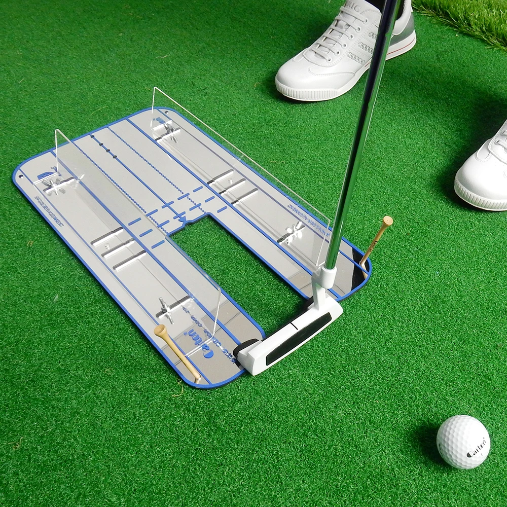 Golf Putting Mirror Alignment Golf Swing Trainer Line Practice Putting Mirror Alignment Golf Training Aid Accessories