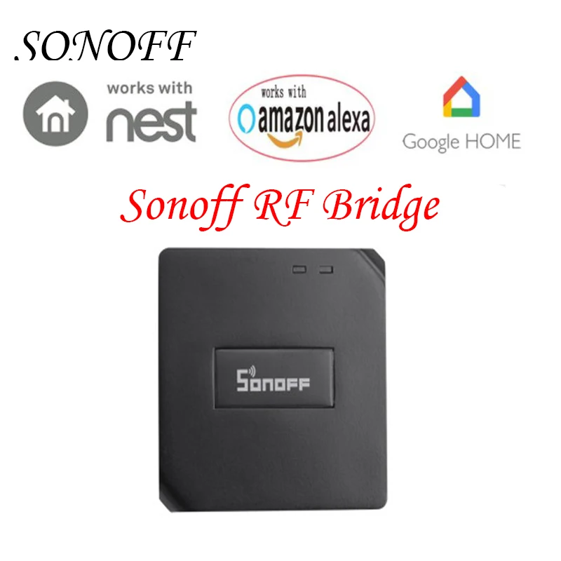 Интеллектуальный выключатель света Sonoff RF Bridge 433 МГц Wi-Fi преобразователь сигнала PIR 2 Сенсор/DW1 дверная и оконная сигнализация Сенсор совместим с Alexa Google Home