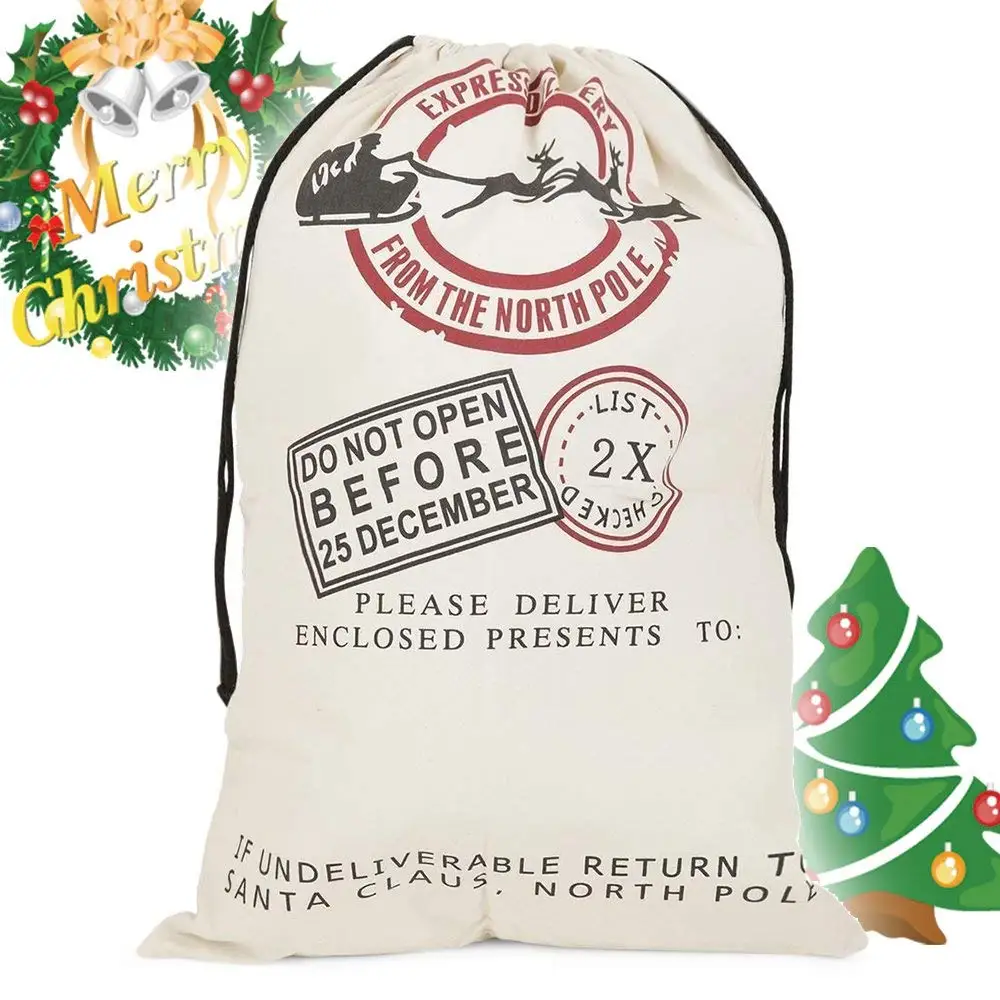 Red delivered 2pcs 2X Christmas Santa Sack Large Vintage Hessian Xmas Jute Bag Christmas Gift Presents Stocking Filler Red delivered 2pcs 2X Christmas Santa Sack Large Vintage Hessian Xmas Jute Bag Christmas Gift Presents Stocking Filler