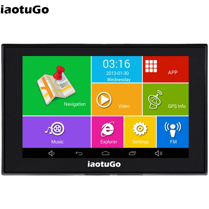 IaotuGo 5 &quotемкостный Android автомобильный GPS навигатор для грузовика 4.4.2