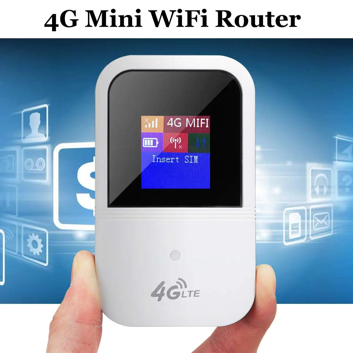 

4G Mobile Unicom Telecom Router Wireless Internet Card Carry-on 150Mbps Support B1/B3 LCD Display Auto WiFi Wireless Router