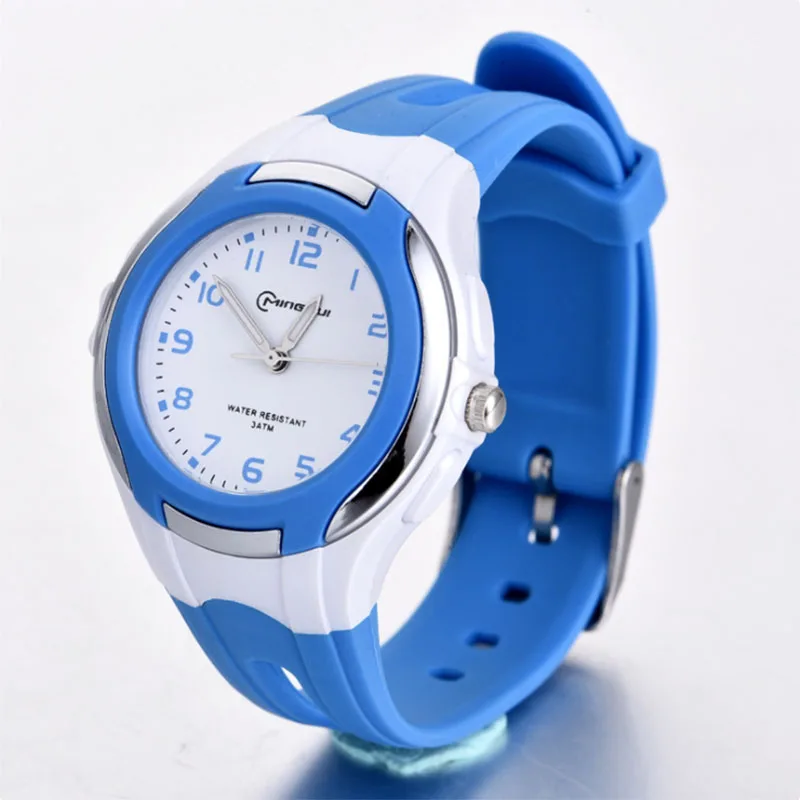 Новые Детские Водонепроницаемые часы для мальчиков и девочек, светящиеся водонепроницаемые кварцевые часы, модный тренд, браслет