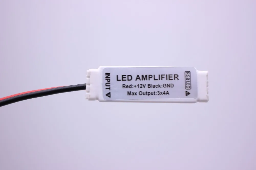 10 шт./лот 12 V Мини RGB LED усилитель для 5050 3528 RGB светодиодный полосы света усилитель сигнала 3* 4A 144 W Светодиодная лента, аксессуар