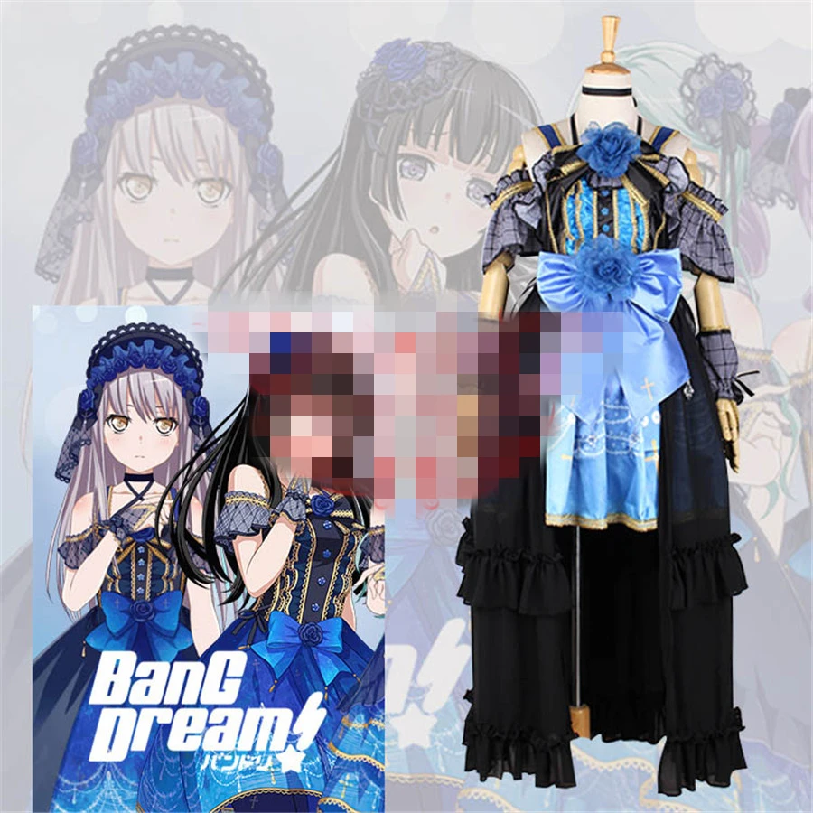 Костюм для косплея аниме BanG Dream Roselia 4th Single Minato Yukina платье принцессы в стиле Лолиты