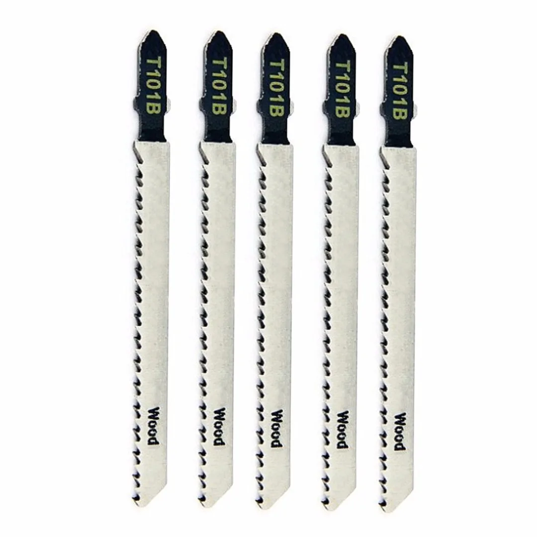 5pcs/set New T101B Jigsaw Blades Wood Cutting Softwood & Hardwood For Bosch 100mm