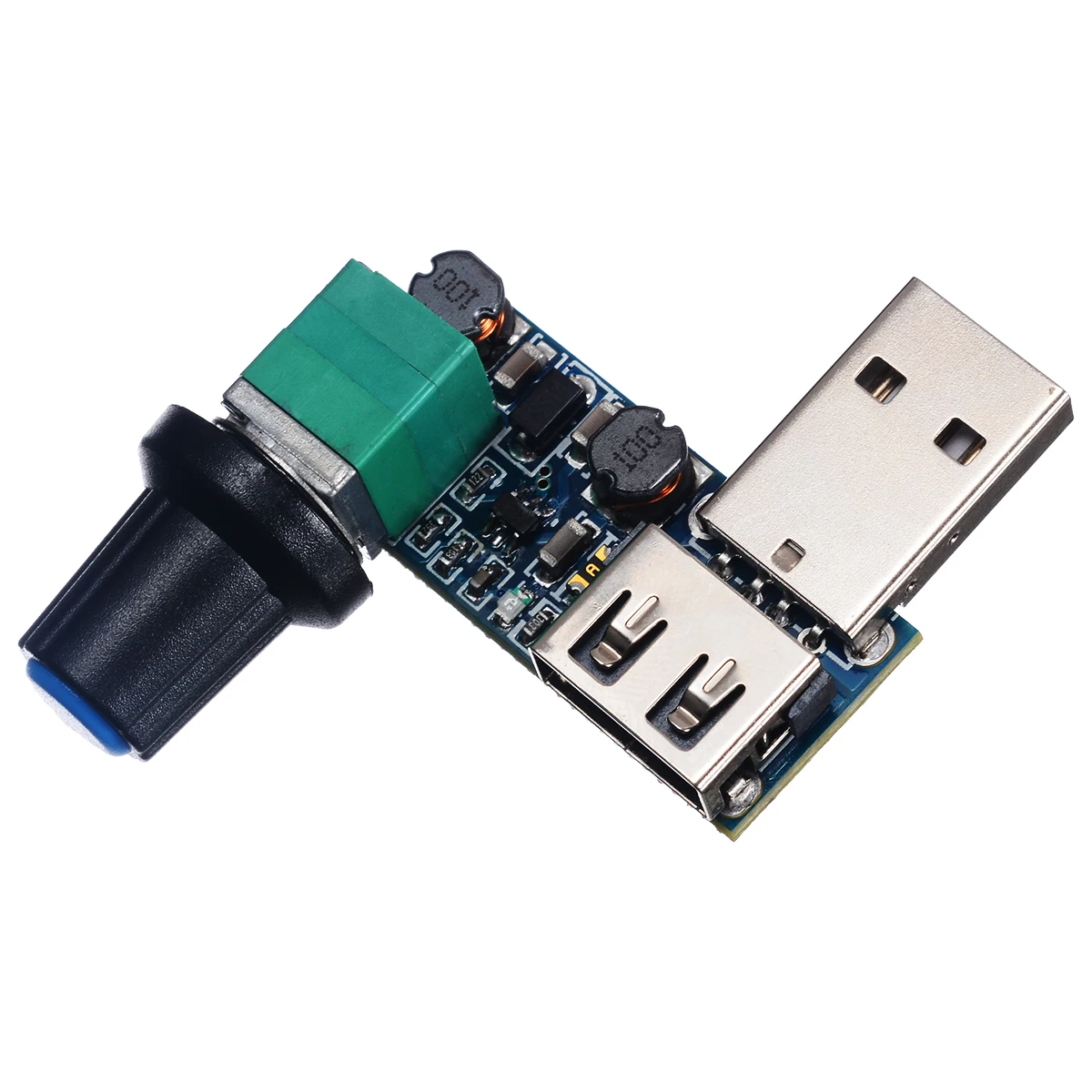 USB Fan Speed Controller Switch 5V to 12V  Fan Stepless Adjustable Speed Controller Speed Variable Regulator Module