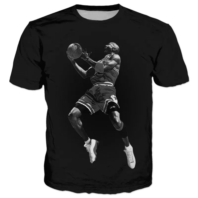 

New arrival fashion t-shirt men 3D printed star Michael Jordan t shirts casual hip hop style streetwear unisex summer top tees