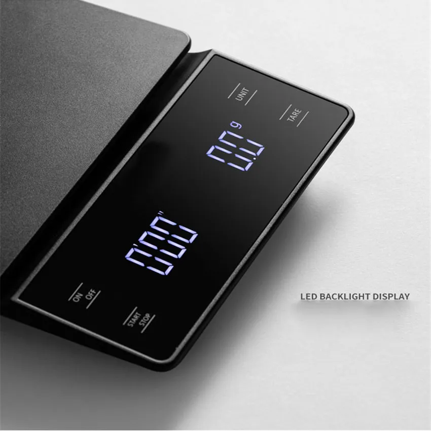  3kg / 0.1g Household Electric Scale Portable Drip Coffee Scale with Timer Electronic Weighing Bar K - 33032333411
