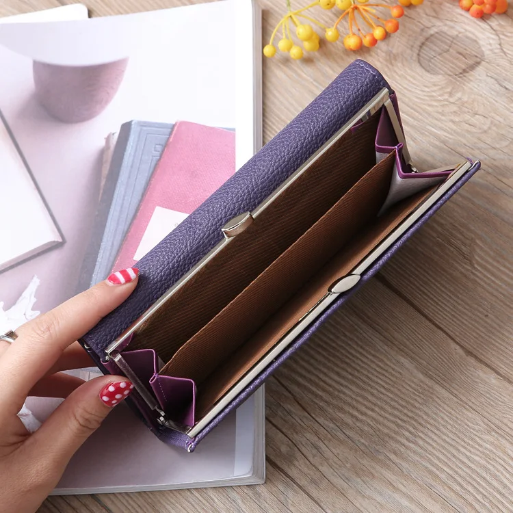 New Style Korean Style Candy Colored Three Fold Wallet Women Mid-length Women's Clutch Bag Quality Female Purse Multi Pocket