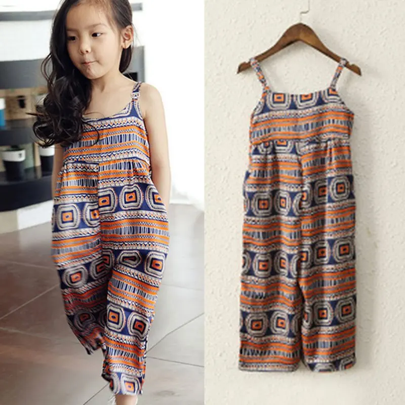 

Super Baby Kid Girl Cotton Ethnic Style Bodysuit Jumpsuit Harem Pants 2-6Y