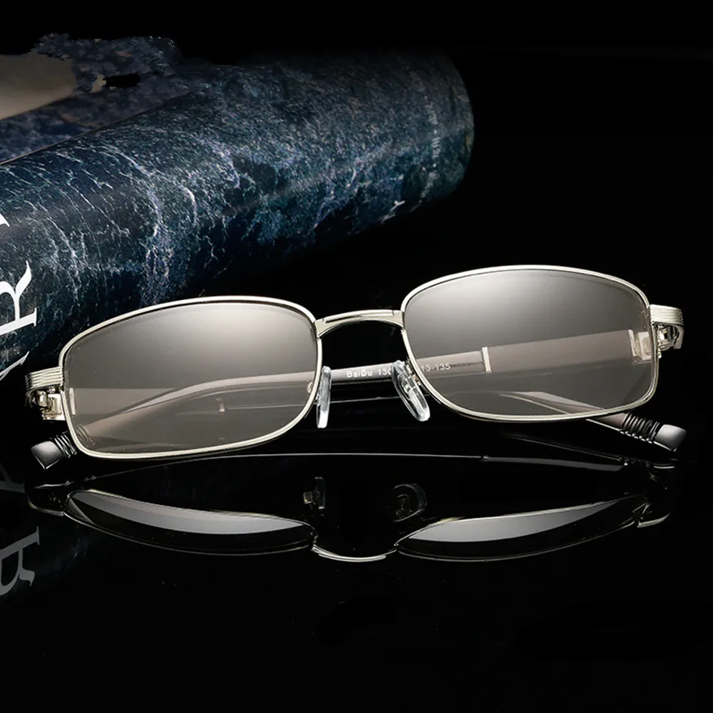 

Photochromic Brown Gradual Lens Anti-UV Alloy Frame Farsighted Optical Outdoor Shade Photochromism Presbyopia Hyperopia Glasses
