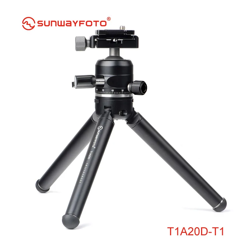 SUNWAYFOTO T1A20D-T Профессиональный мини штатив для камеры стенд Para Movil Tripodes Dslr& Phone аксессуары с шаровой головкой