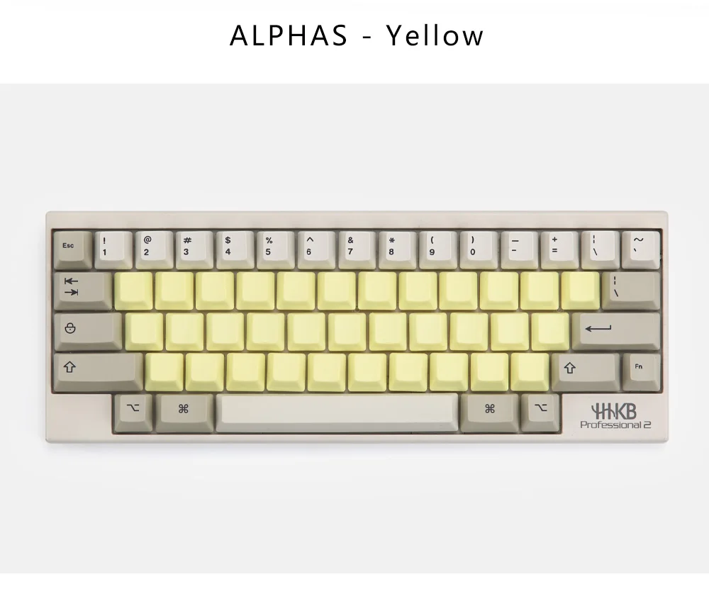 Пустые 33 клавиши PBT Материал Смешанные цвета колпачки для Topre Realforce HHKB емкостная клавиатура