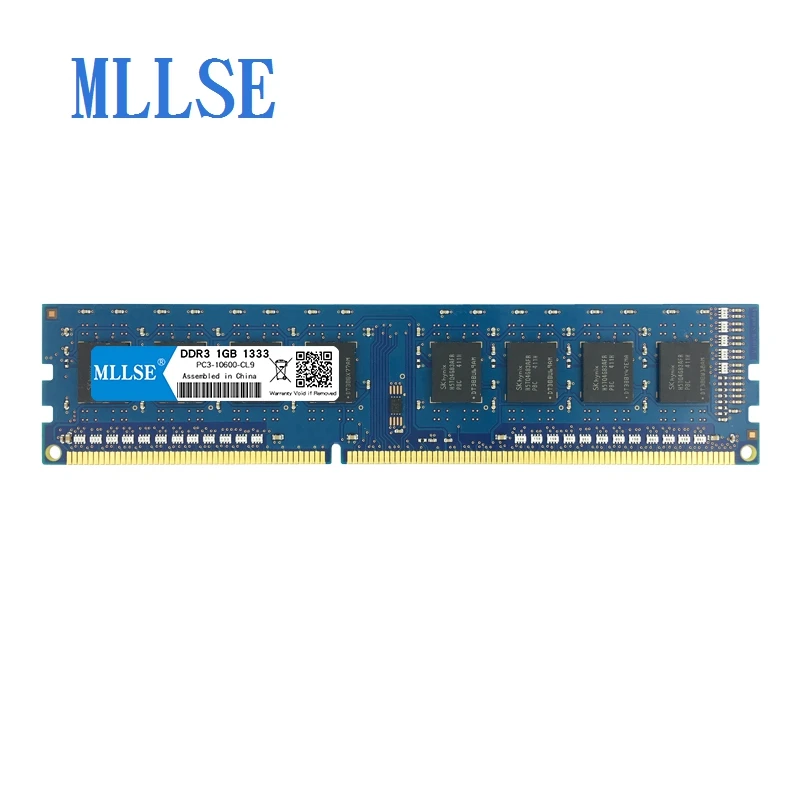 Mllse PC DIMM ram DDR3 1 ГБ 1333 МГц 1,5 в память для настольных PC3-10600S 240pin не ECC компьютер PC ram memoria