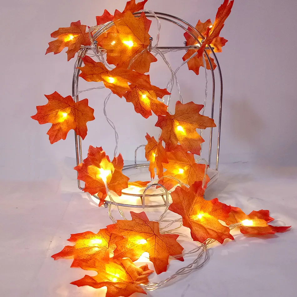 Jiaderui Novelty Maple Leaf LED Christmas Tree Fairy String Light New