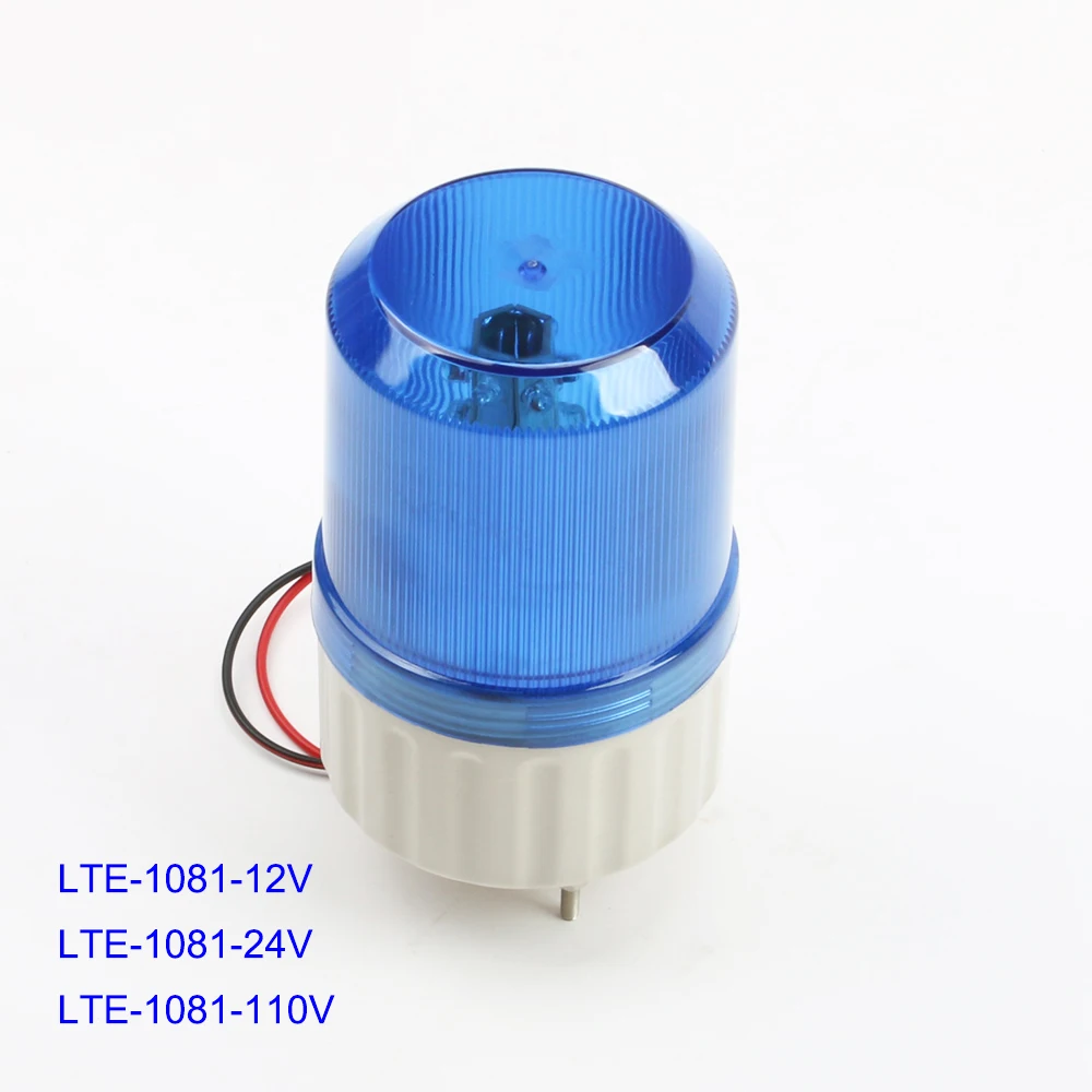 

AC 110V DC 12V 24V LTE-1081 LED Rotating Warning Light no sound Red Yellow Blue Green S-80 indicator light