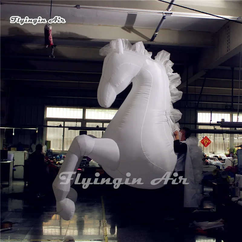 Парад выступления Прогулки надувные лошадь костюмы 3 м высота белый взорвать носимых для праздника