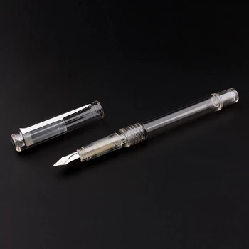 Clear Transparent Fountain pen Eyedrop Pen Fine nib ink pens calligraphy writing Stationery Office school supplies high quality jinhao 51a glass wood fountain pen luxury 0 38mm fine nib ink pens for writing school office supplies caneta