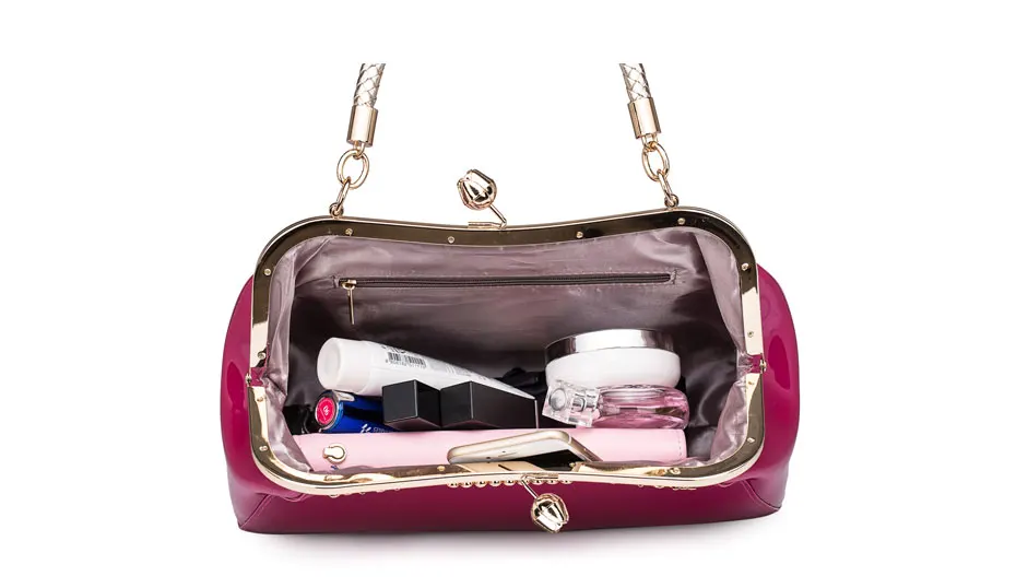 Элегантные женские сумки, сумки через плечо, новинка, модный дизайн, бриллианты, сумка-тоут, Женская Повседневная лакированная кожаная сумка, высокое качество