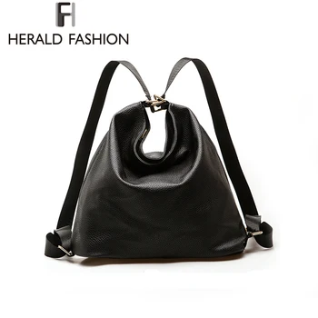 

Herald Fashion Women Backpack High Quality Youth Leather Teenage Girls Backpacks Female School Shoulder Bag Bagpack Mochila